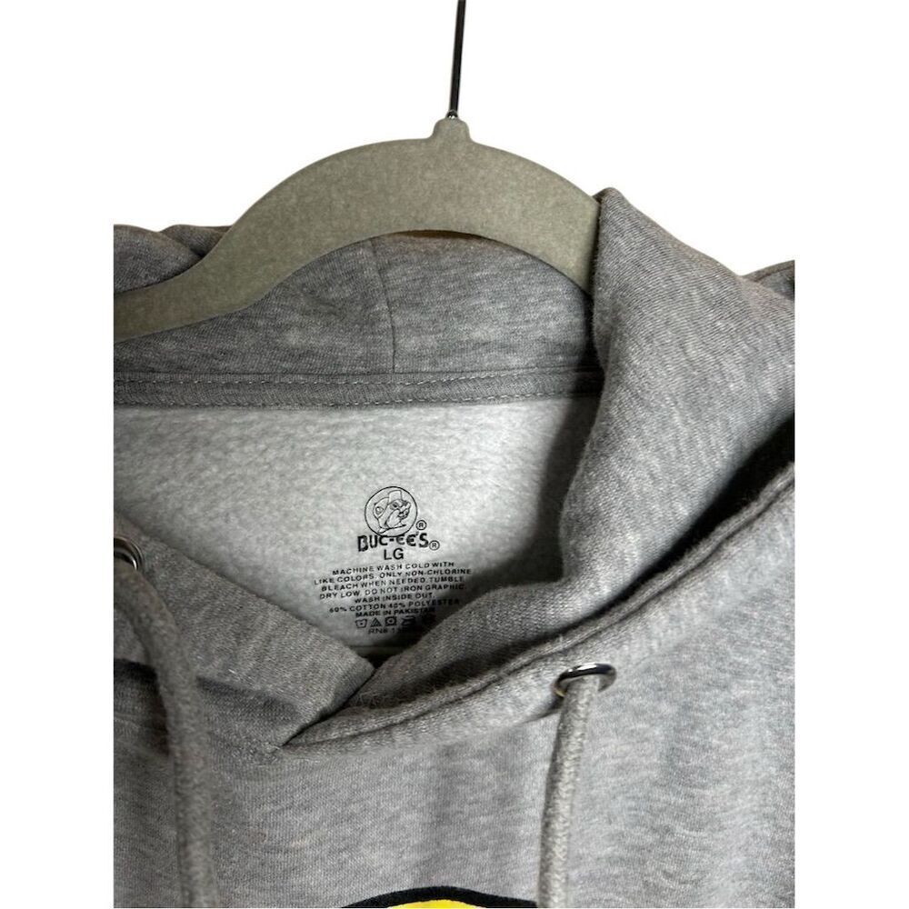Buc-ee's Unisex Gray Pullover Hoodie Sweatshirt Size Large - Picture 2 of 3